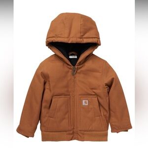 Carhartt 3T Toddler Insulated Hooded Canvas Jacket Brown eBay